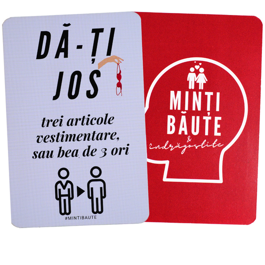 Minti Baute si indragostite- 108 carti de joc de baut pentru cupluri in seara de Revelion