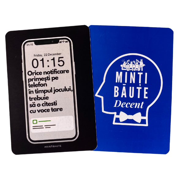 Joc de carti Minti Baute Decent, 108 carti cu provocari si intrebari decente, perfecte pentru petreceri, Revelion cabane sau cadouri pentru prieteni