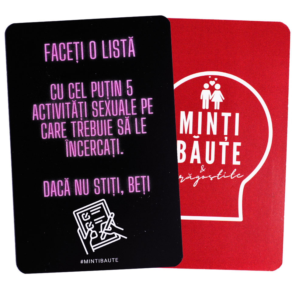 Minti Baute si indragostite- 108 carti de joc de baut pentru cupluri